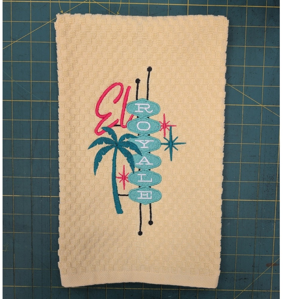 El Royal Hotel Mid-Century Modern 1950's Kitchen Bath Bar Tea Hand Towel